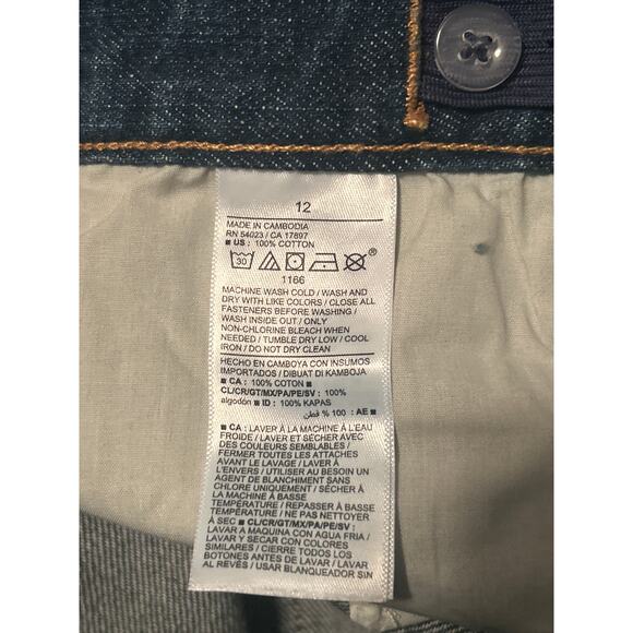 NWT Old Navy Girl's Denim Shorts Distressed Slouchy Straight Size 12 - Picture 6 of 6